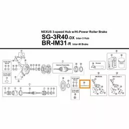Shimano Varilla Nexus SG-3R40-DX, BR-IM31-R 4 Shimano Varilla Nexus SG-3R40-DX, BR-IM31-R - Imagen 2